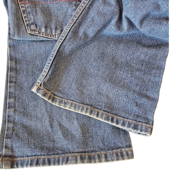 Y2K Tommy Hilfiger Low Rise‎ Flare Jeans Sz 7 Inseam 31 Preppy W Logo Front Back - Picture 12 of 12